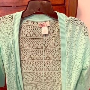 Half sleeve knit cardigan